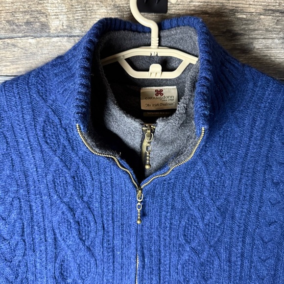 Carraig Donn Ireland Sweater Men’s XXL Cable Knit Fisherman Wool With Fleece - Picture 5 of 8